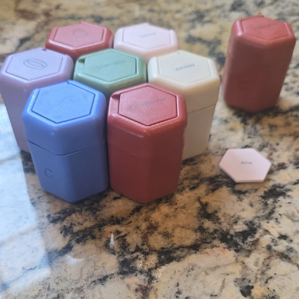 Hexagonal Bath Storage Set - Multicolor